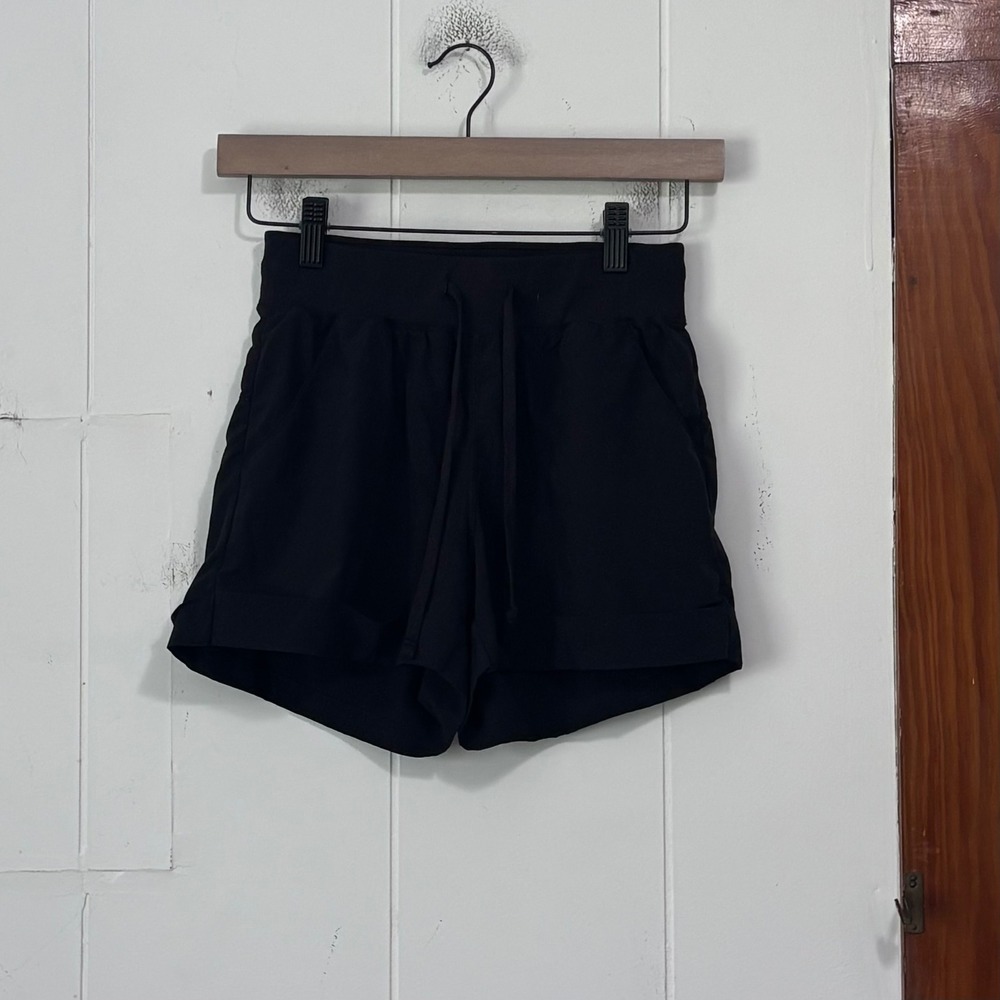 Z by Zella Girls Black Athletic Shorts XS Drawstring Waist Activewear Pockets